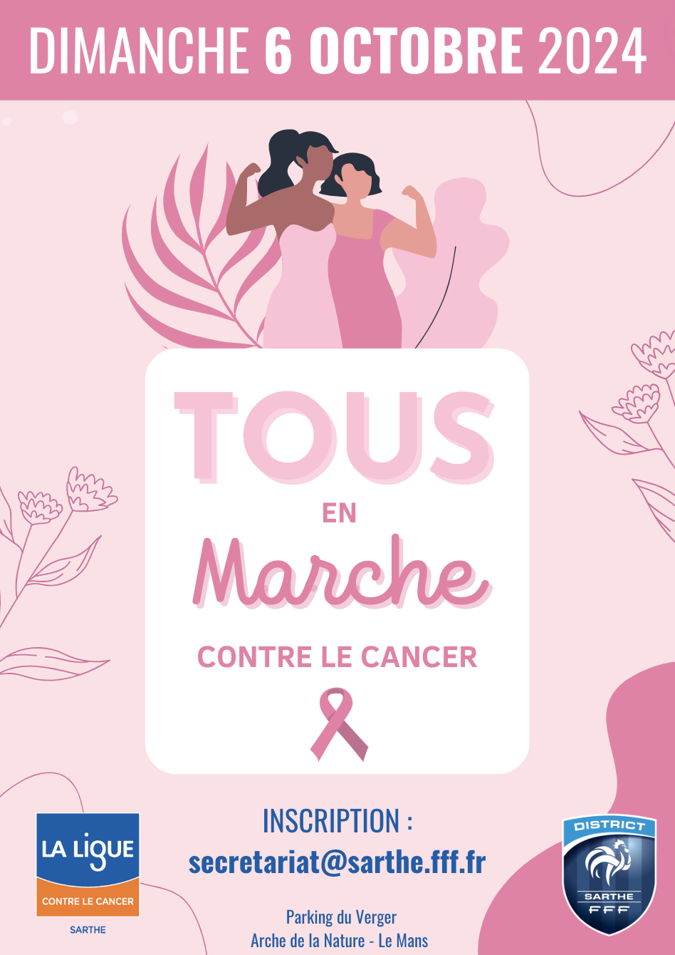 Affiche tous en marche contre le cancer